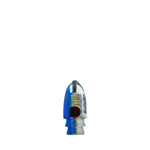 Bomboy Lures - 9" White Ripple Shell Baby Bomb Bullet
