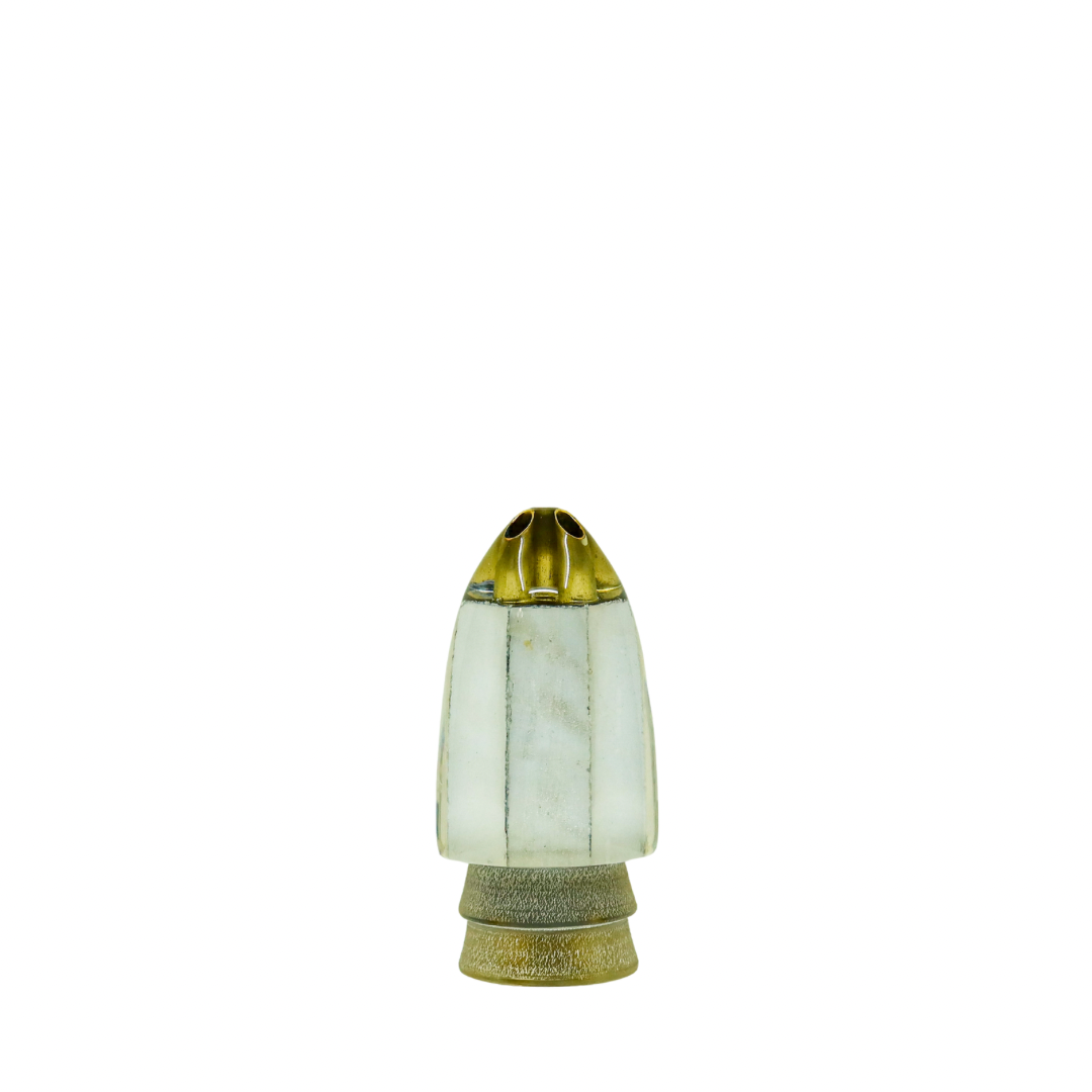 Leroy - 9” Jetted White Shell Egg Bullet