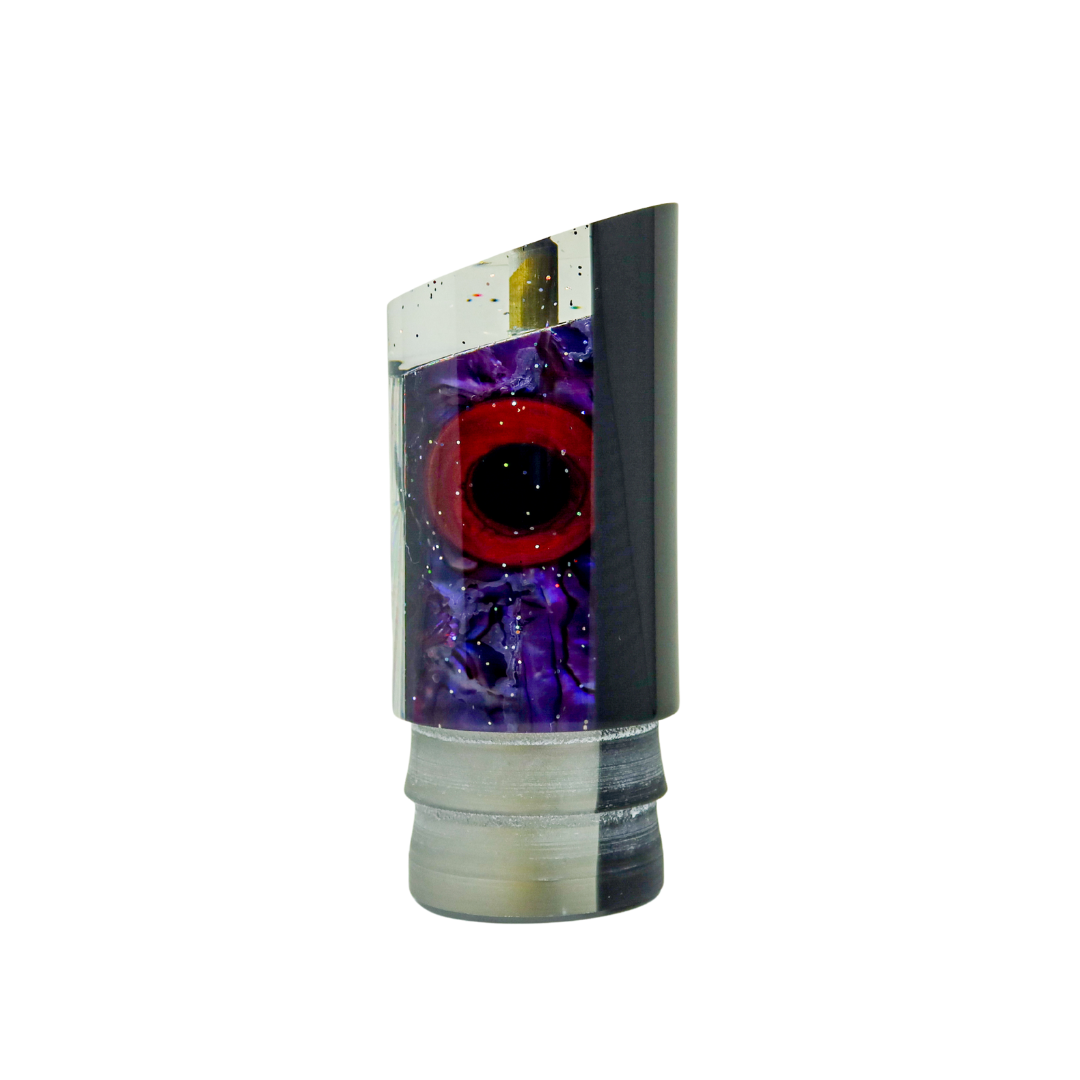 Tanigawa - 14" Large Purple Shell Tube (FROTHY)