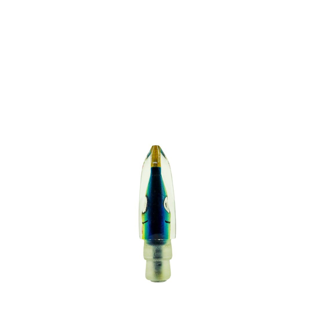 Tsutomu - 6” Blue Green Fish Head Bullet