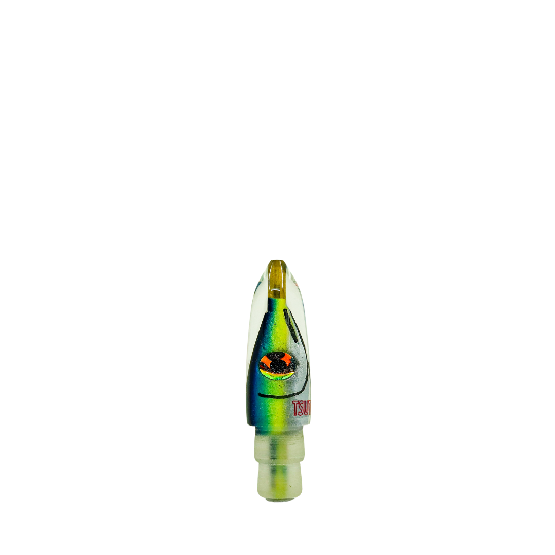 Tsutomu - 6” Blue Green Fish Head Bullet