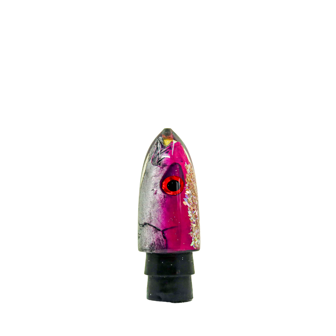 Pok'eye - 9" Pink Fish Head Real Shell Bullet