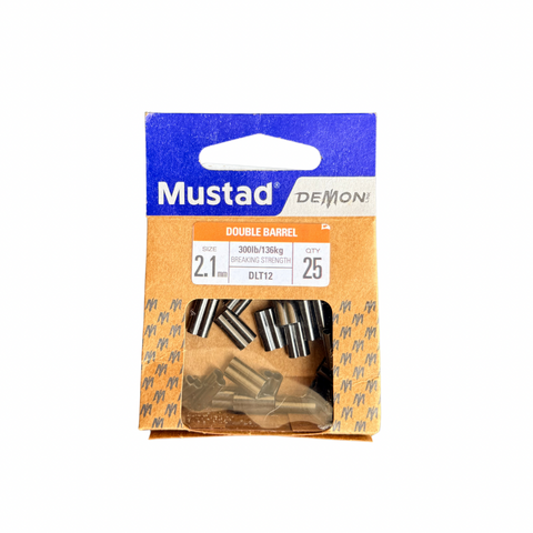 Mustad - Demon Link Double Barrel Crimp 2.1mm 25-Pack