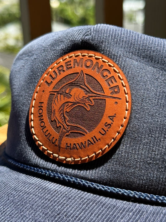 Luremonger - Leather Logo Patch Navy Trucker Hat