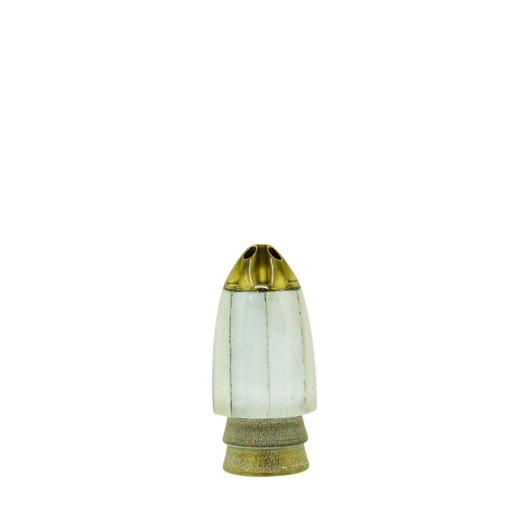 Leroy - 9” Jetted White Shell Egg Bullet