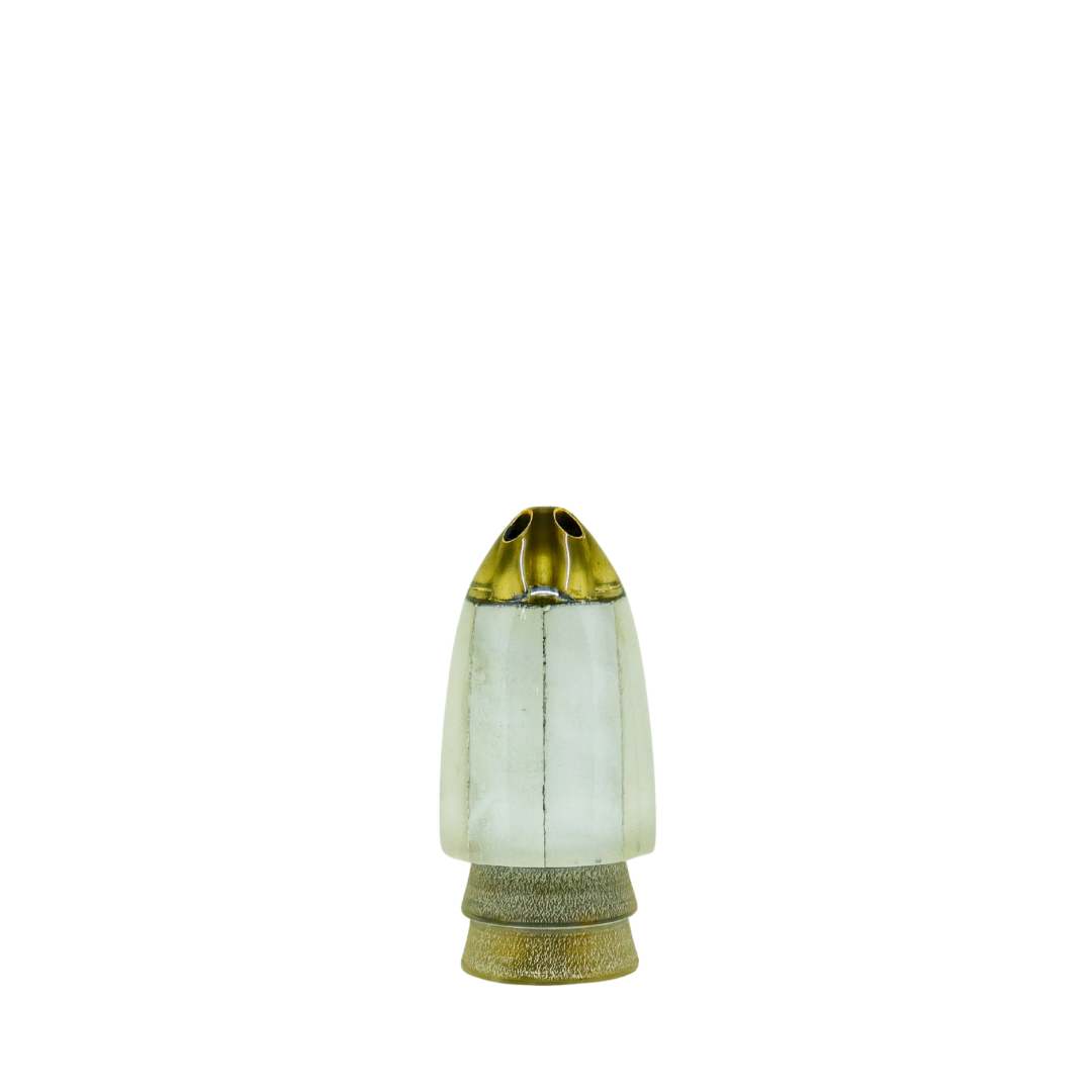 Leroy - 9” Jetted White Shell Egg Bullet