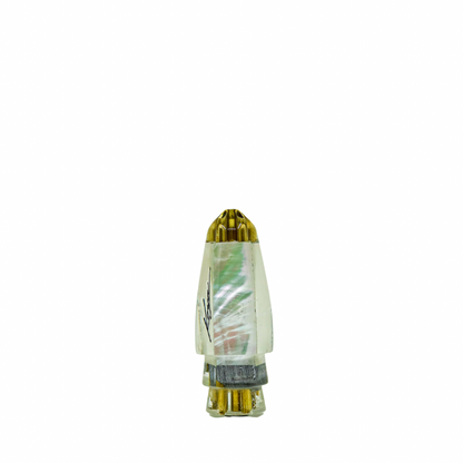 Koya - 7" Small Quad Jetted White Pearl Shell Bullet