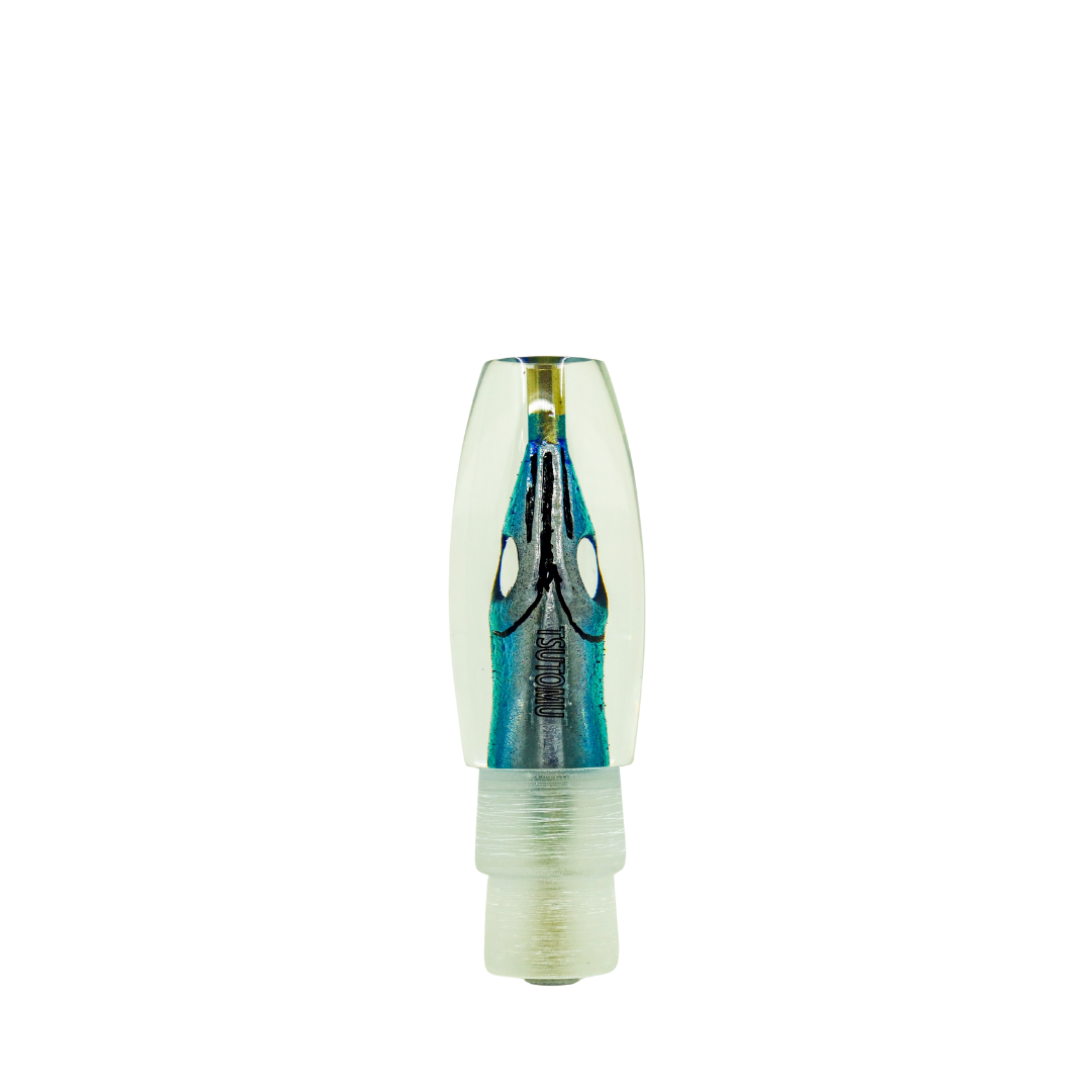 Tsutomu - 9” Limited Tricolor Fish Head Moke Invert