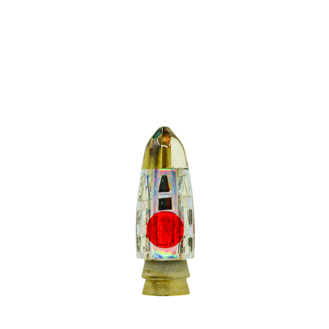 Leroy - 9” Cracked Glass 2-Jet Bullet