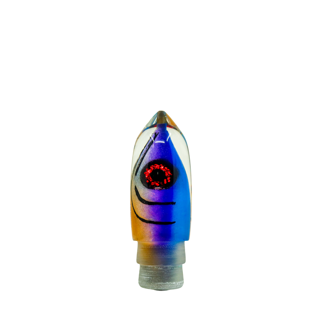 Tsutomu - 12” Limited Tricolor Fish Head Moke Bullet
