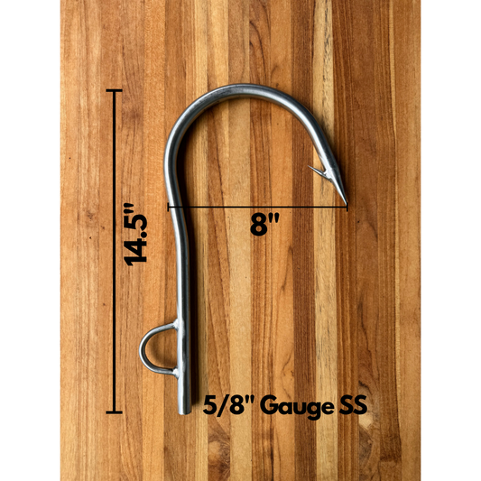 KONG - 8" Stainless Steel Hand-made Fly Gaff Hook