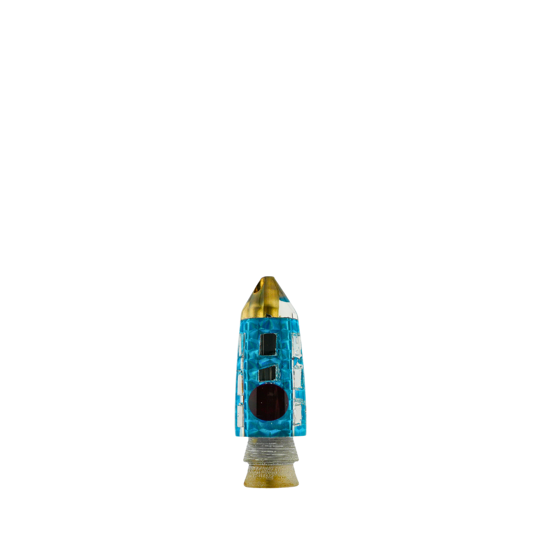 Leroy Lures: History & Lure Identification Guide | Luremonger 7" Bullet, 2-Jet Cracked Glass - Offshore Trolling Lure Archive