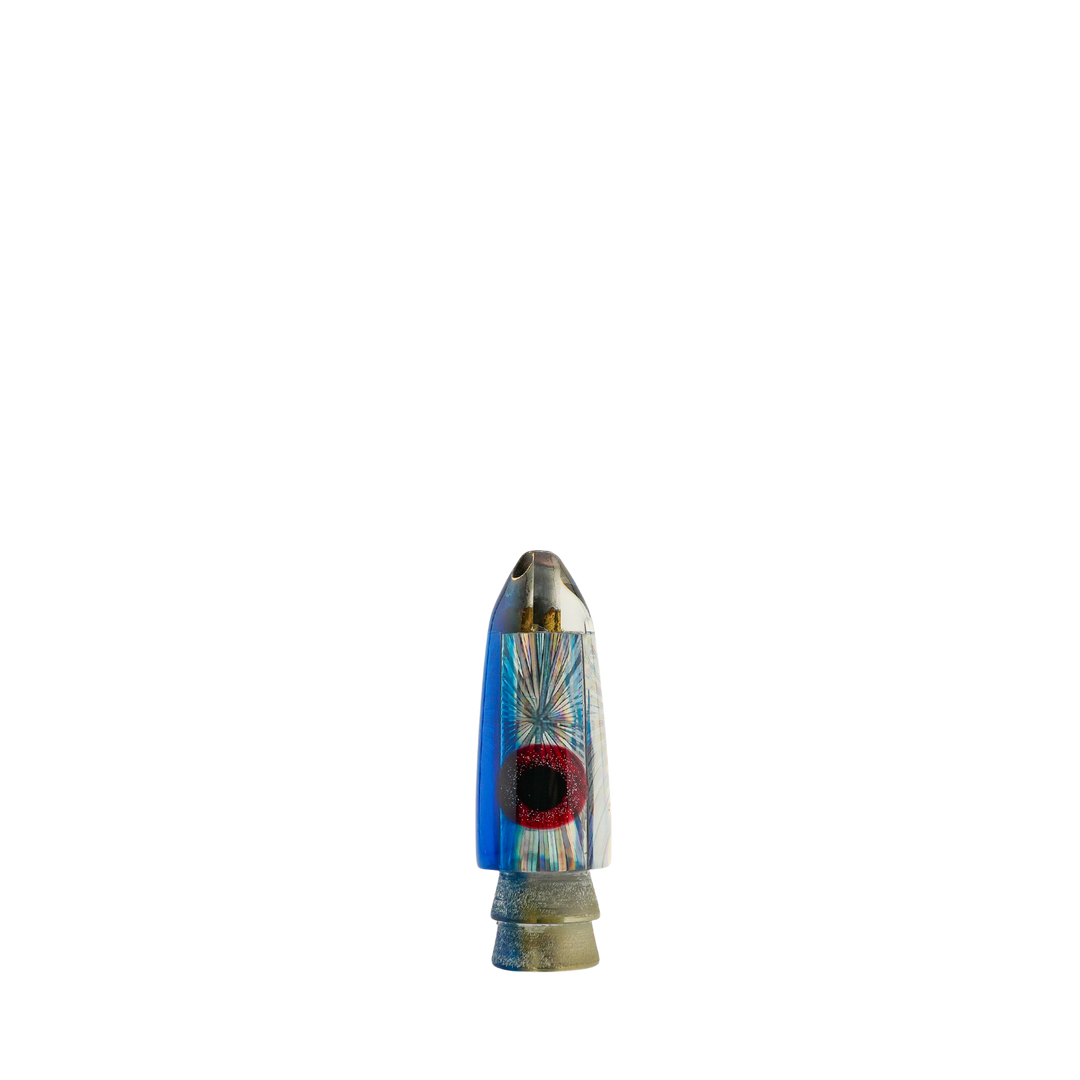 Leroy Lures: History & Lure Identification Guide | Luremonger 7" Bullet, Blue Top Starburst - Offshore Trolling Lure Archive