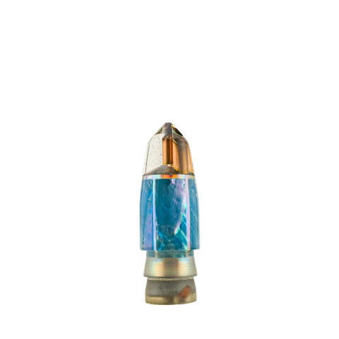 Tanigawa - 9"+ 2-Hole Blue Paua Shell Bullet