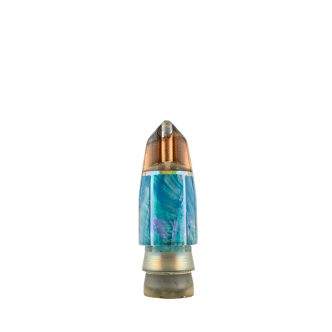 Tanigawa - 9"+ 2-Hole Blue Paua Shell Bullet