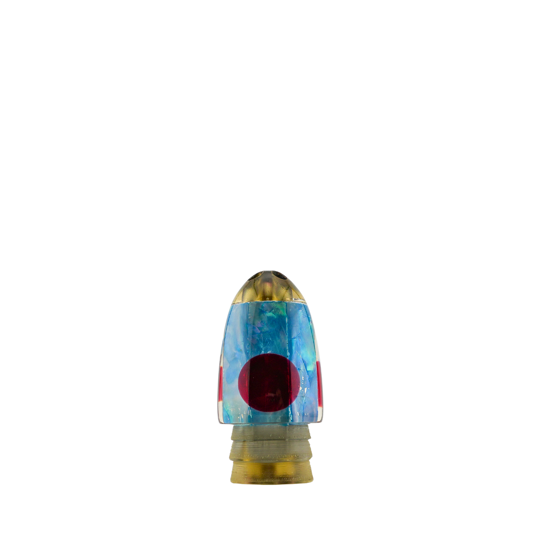Leroy Lures: History & Lure Identification Guide | Luremonger 9"+ Egg Bullet, 4-Jet Blue Shell - Offshore Trolling Lure Archive