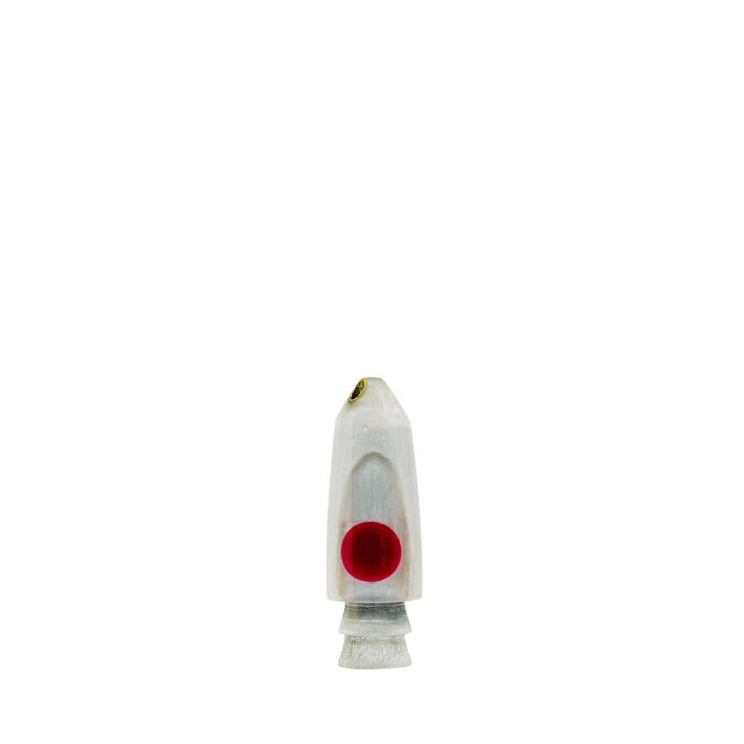Leroy Lures: History & Lure Identification Guide | Luremonger 7" Bullet, 2-Jet White Pearl - Offshore Trolling Lure Archive