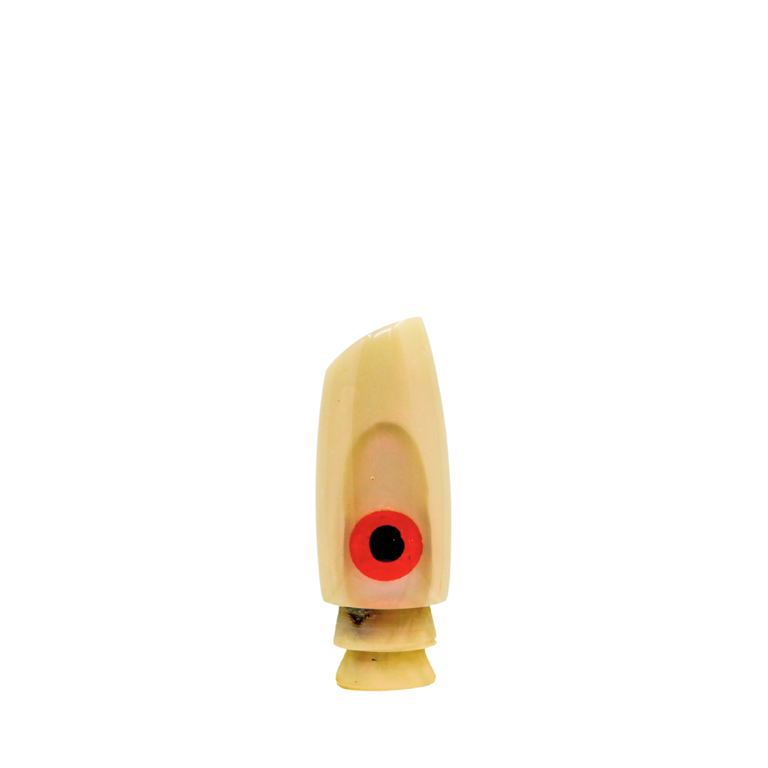 Leroy Lures: History & Lure Identification Guide | Luremonger 9" Reverse Scoop, White Pearl - Offshore Trolling Lure Archive