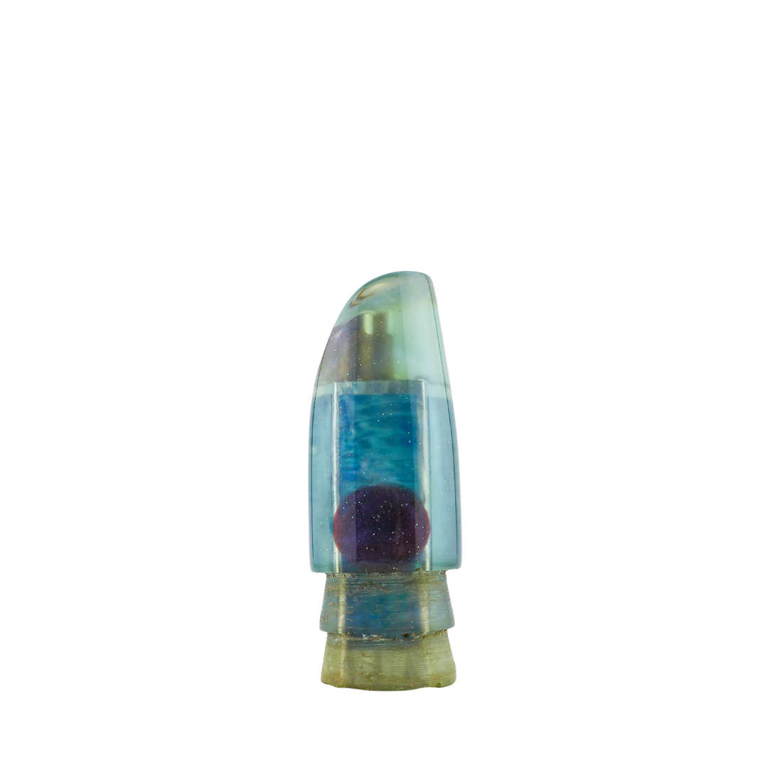 Shiroma Lures: History & Lure Identification Guide | Luremonger 12" Reverse Scoop, 2-Jet Obake Blue - Offshore Trolling Lure Archive