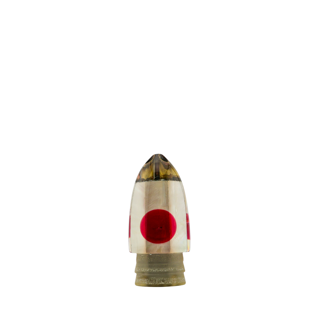 Leroy Lures: History & Lure Identification Guide | Luremonger 9"+ Egg Bullet, 4-Jet White MOP - Offshore Trolling Lure Archive