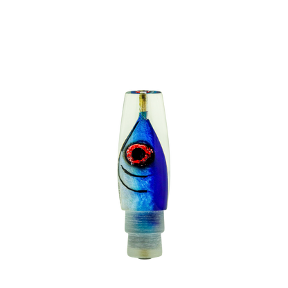 Tsutomu - 9”+ Limited Tricolor Fish Head Moke Invert