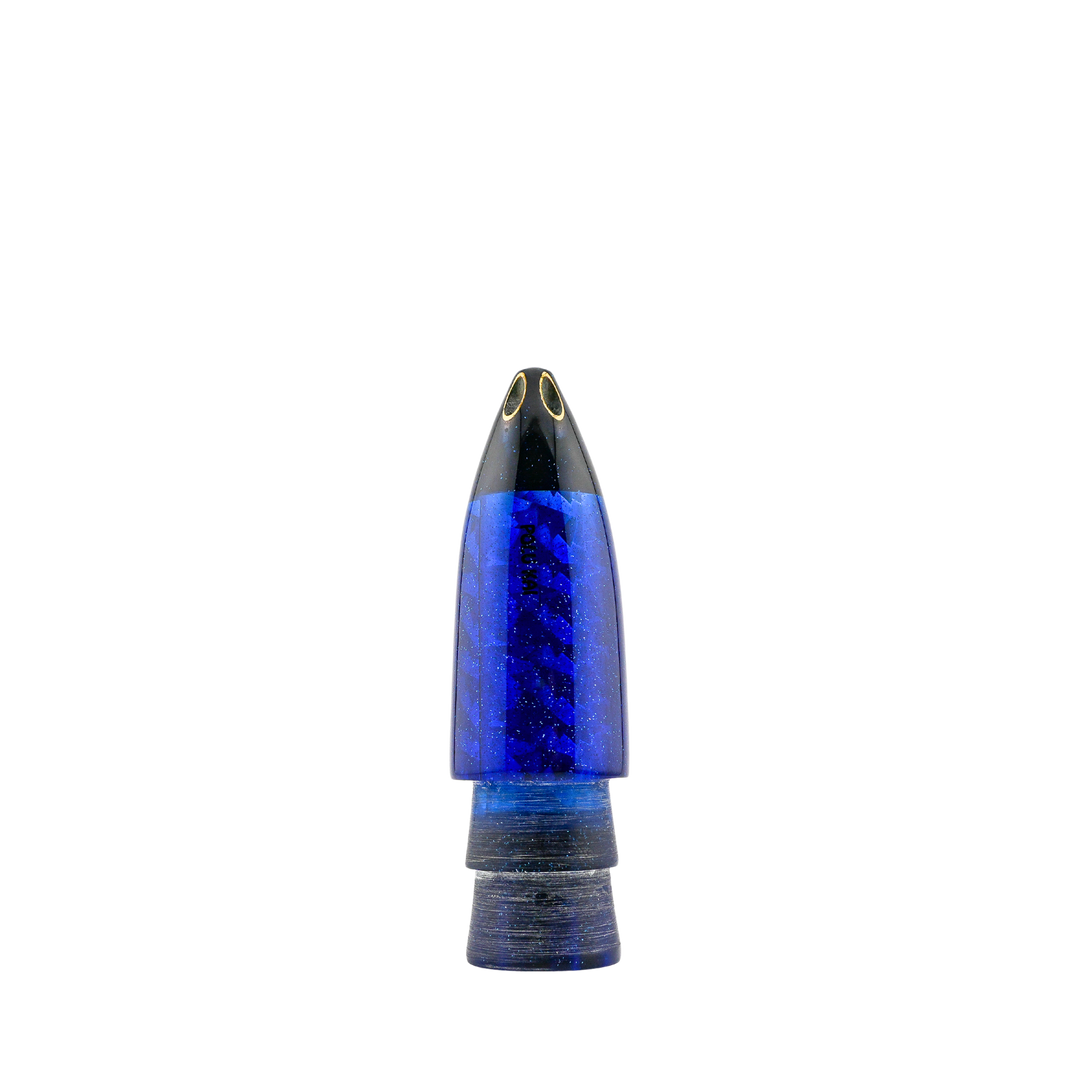 Polu Kai Lures: History & Lure Identification Guide | Luremonger 9" Bullet, 4-Jet Dark Blue Tint - Offshore Trolling Lure Archive