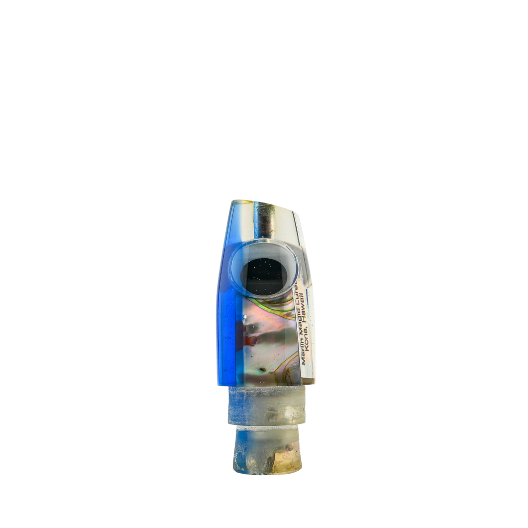 Marlin Magic Lures: History & Lure Identification Guide | Luremonger 10" Med. Plunger, Vintage Paua Shell - Offshore Trolling Lure Archive