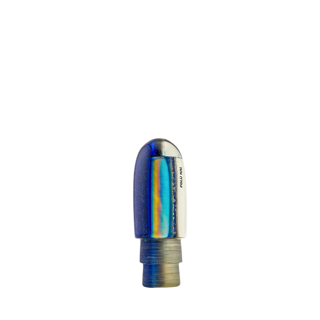 Polu Kai Lures: History & Lure Identification Guide | Luremonger 9" Snub Bullet, Blue Glitter Top - Offshore Trolling Lure Archive