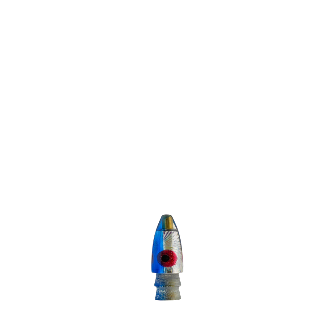Leroy Lures: History & Lure Identification Guide | Luremonger 5" Bullet, Blue Top - Offshore Trolling Lure Archive