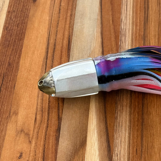 Leroy - 9” Jetted White Shell Egg Bullet