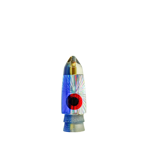 Leroy - 9” Blue Silver 2-Jet Bullet