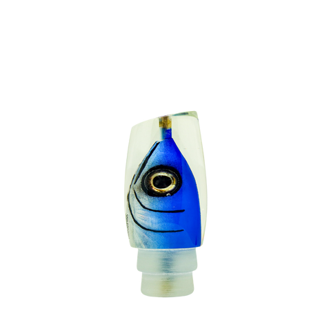 Tsutomu - 14” Limited Blue Silver Fish Head Super Moke