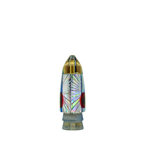 Leroy - 9” Blue Silver 2-Jet Bullet
