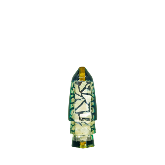 Koya - 9" Vintage Small Green Real Shell Bullet