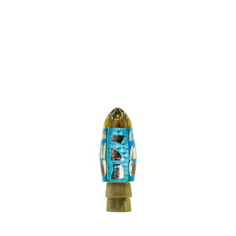 Futa - 7" Vintage Cracked Glass 4-Hole Jet Bullet
