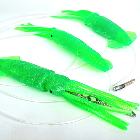 Hawaiian Malolo - Squid Daisy Chain Green Frogs