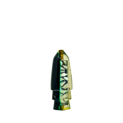Koya - 9" Vintage Small Green Real Shell Bullet