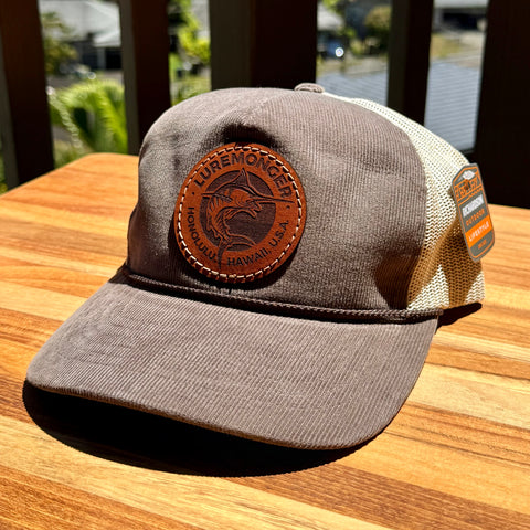 Luremonger - Leather Logo Patch Sand Trucker Hat