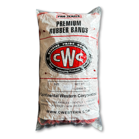 CWC -  #64 Rubber Bands 1lb Bag Red Compound