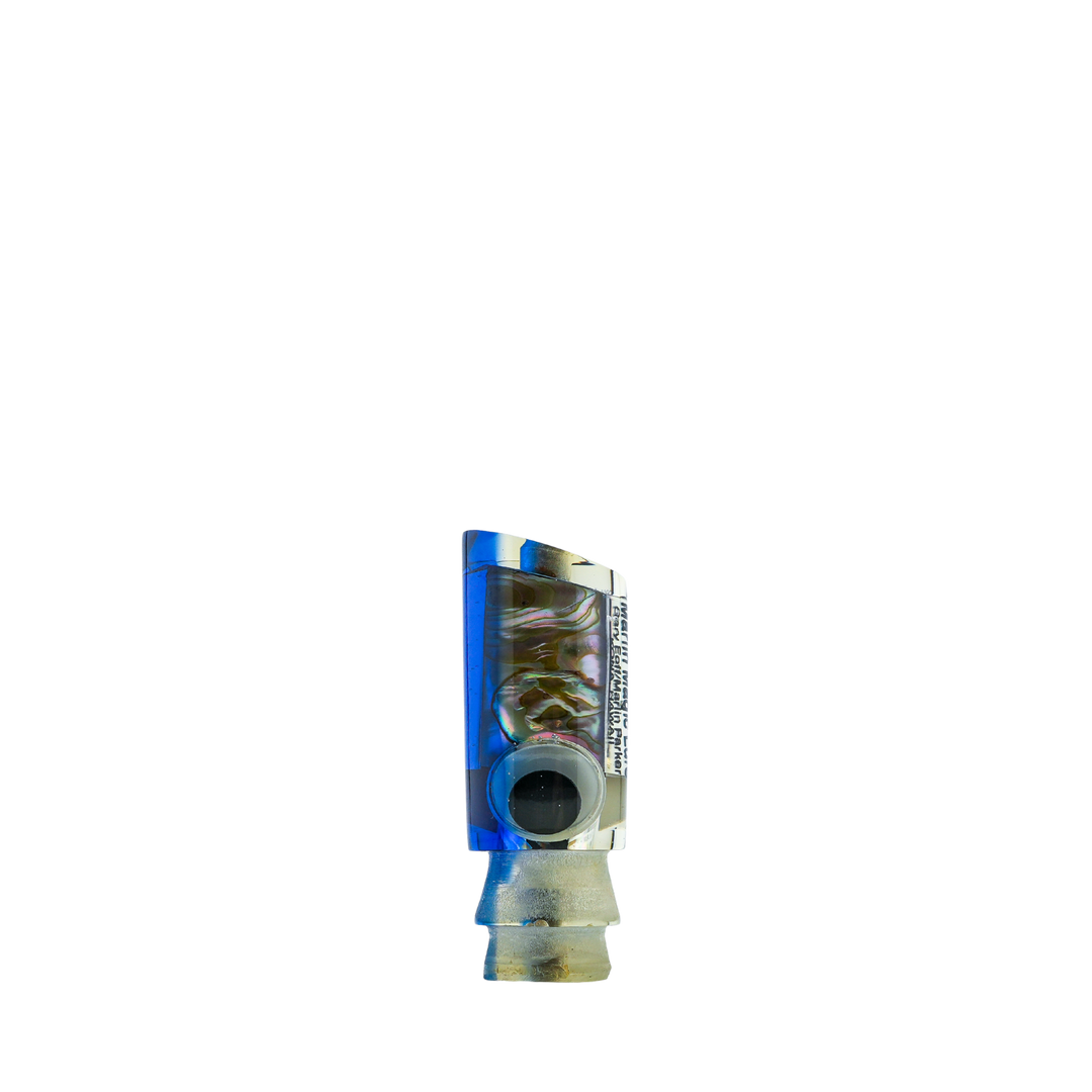 Marlin Magic Lures: History & Lure Identification Guide | Luremonger 7" Sail Tube, Blue Top Paua Shell - Offshore Trolling Lure Archive
