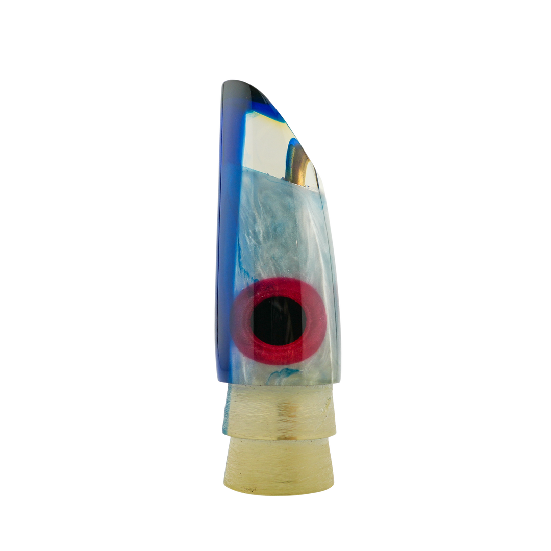 Kobash Lures: History & Lure Identification Guide | Luremonger 14" Sampan Scoop, Blue Pearl Insert - Offshore Trolling Lure Archive