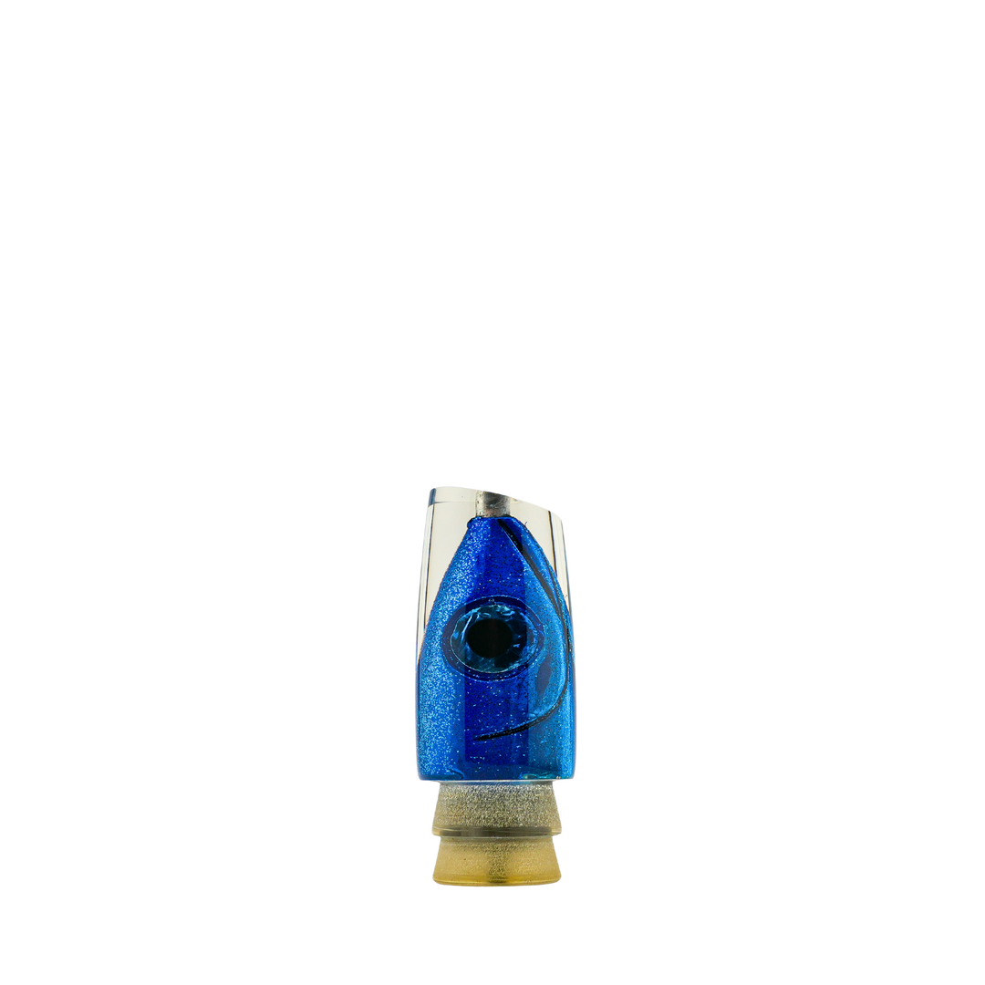 Leroy Lures: History & Lure Identification Guide | Luremonger 9" Stubby Slant, Blue FH - Offshore Trolling Lure Archive