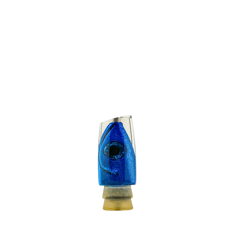 Leroy - 9" Blue Glitter Fish Head Slant