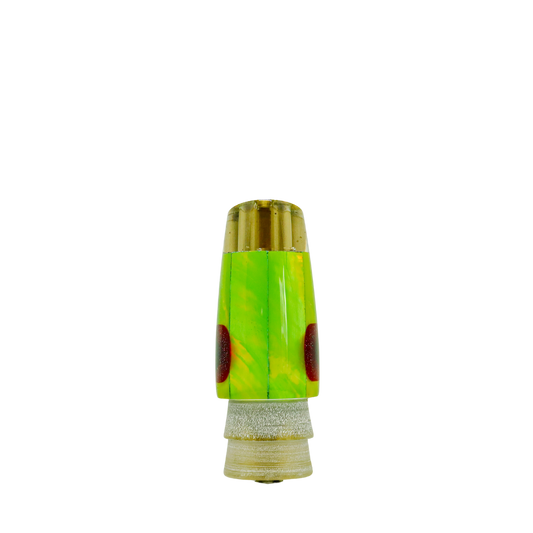 Leroy - 9" Vintage Green Shell Jetted Slant