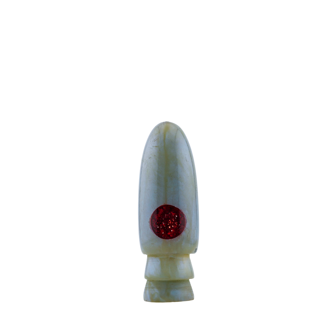 Mitsuo Lures: History & Lure Identification Guide | Luremonger 9" Bullet, Cue Ball Pearl - Offshore Trolling Lure Archive