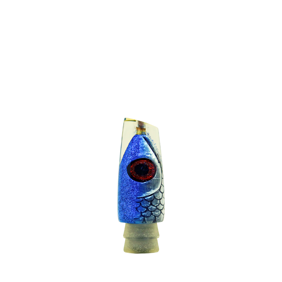Leroy Lures: History & Lure Identification Guide | Luremonger 9" Slant, Blue Silver FH - Offshore Trolling Lure Archive