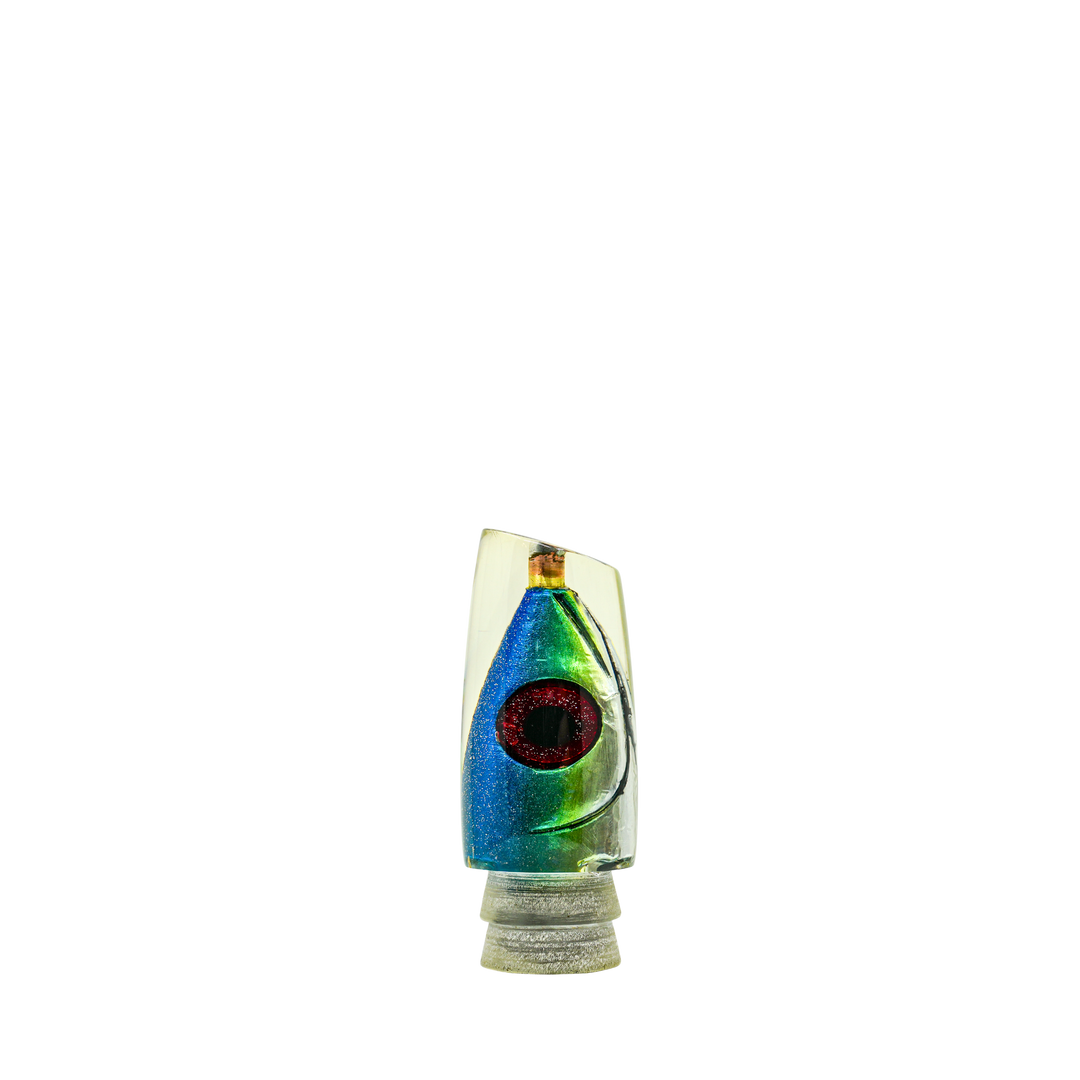 Leroy Lures: History & Lure Identification Guide | Luremonger 9" Stubby Slant, Blue Green FH - Offshore Trolling Lure Archive