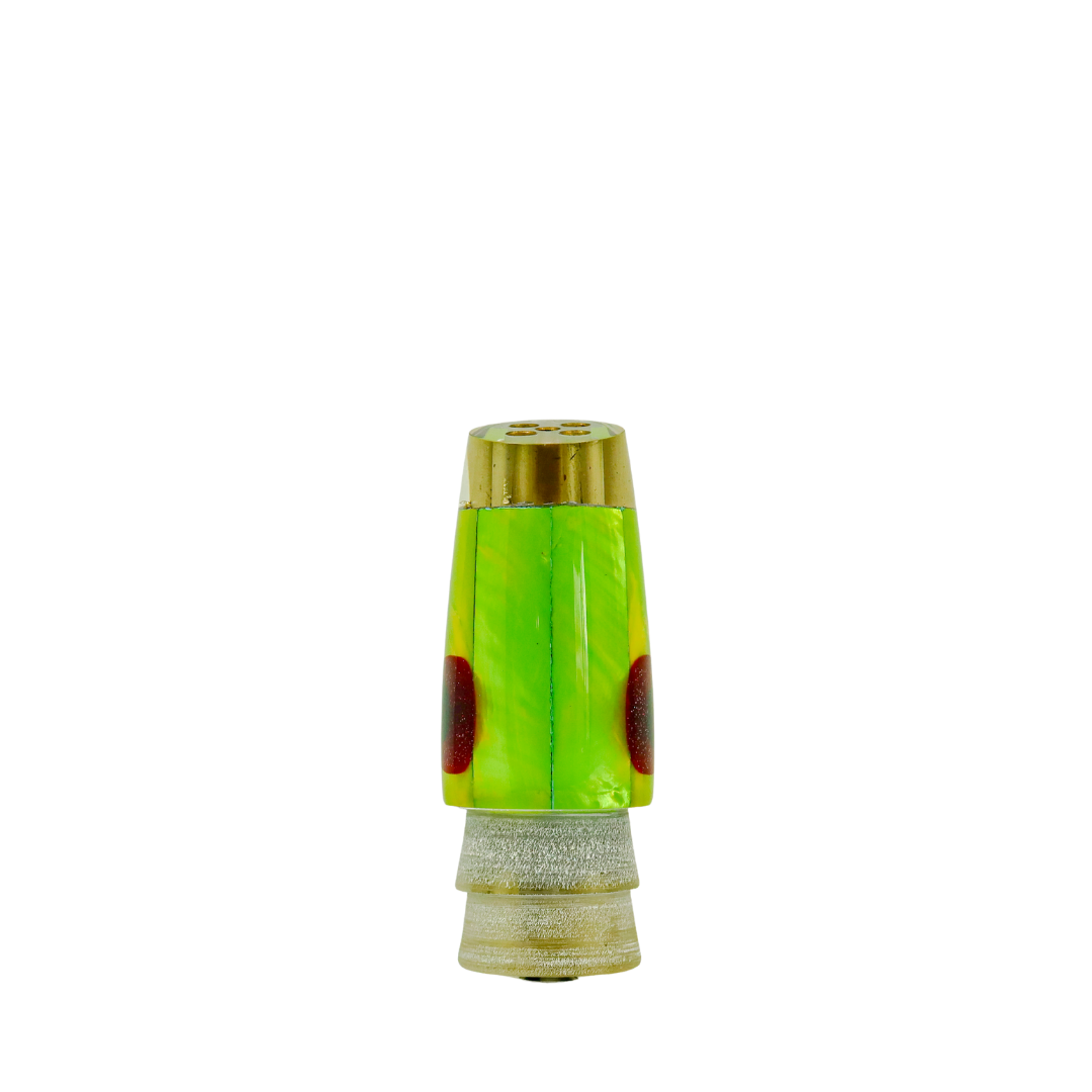 Leroy - 9" Vintage Green Shell Jetted Slant