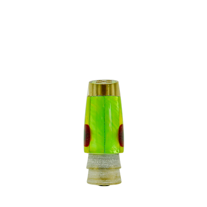 Leroy - 9" Vintage Green Shell Jetted Slant