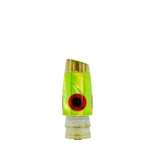 Leroy - 9" Vintage Green Shell Jetted Slant